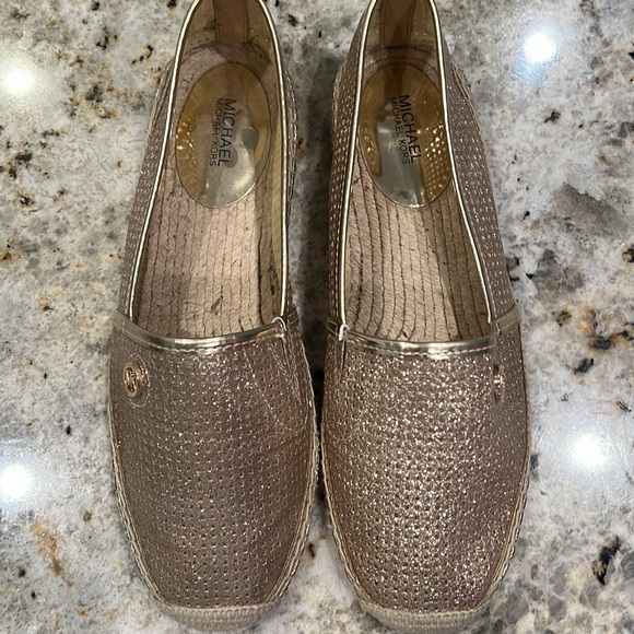 Michael Kors Gold Espadrille Flats - Picture 3 of 5